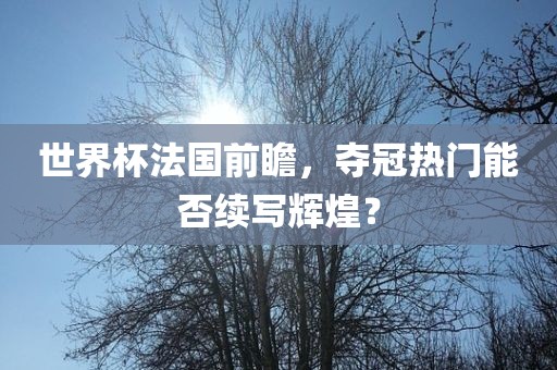 世界杯法国前瞻，夺冠热门能否续写辉煌？