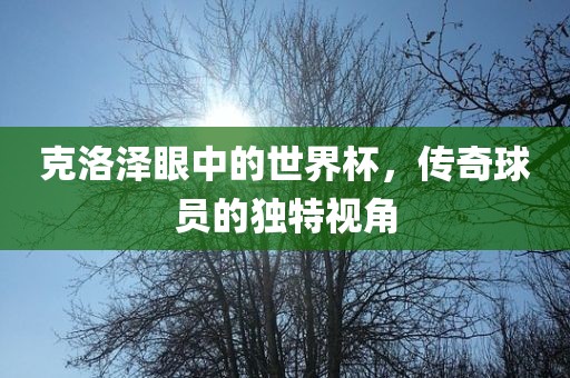 克洛泽眼中的世界杯，传奇球员的独特视角