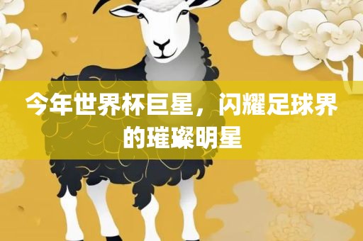今年世界杯巨星，闪耀足球界的璀璨明星