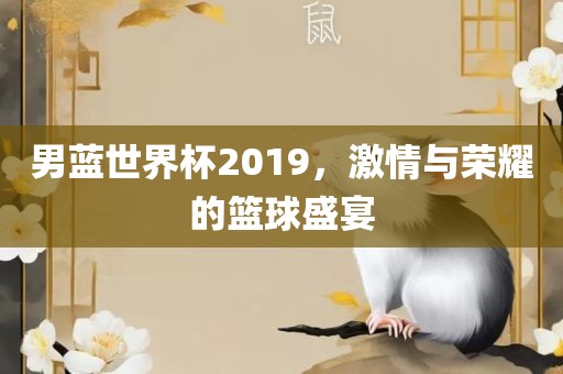 男蓝世界杯2019，激情与荣耀的篮球盛宴